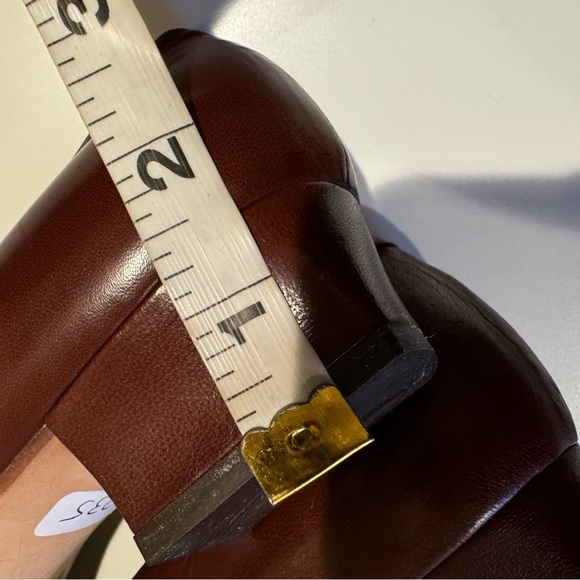 Bally Melissa & Lucy blue pair and Brown Leather Slip-On Pumps Heel Size 10 M - Picture 14 of 16